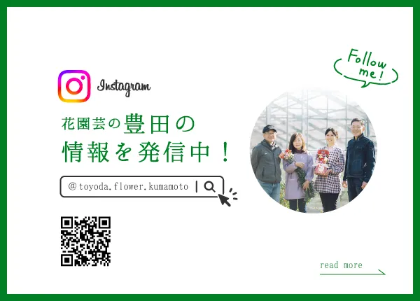 Instagram Follo me! 花園芸の豊田の情報を発信中！ @toyoda.flower.kumamoto